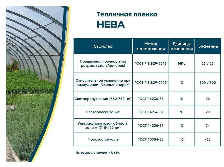 Нева - многолетняя пленка 120 мкр для парников и теплиц, ширина 3 метра, длина 6 метров - фотография № 5