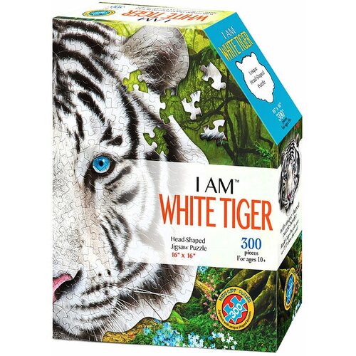 Контурный пазл «Белый тигр», 300 деталей, 10+