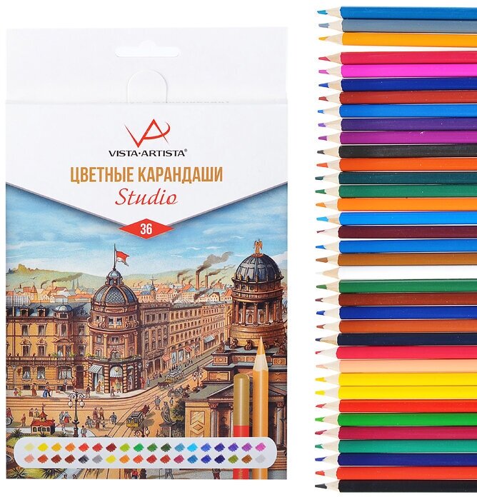 Vista-Artista Набор цветных карандашей "Studio", 36цв
