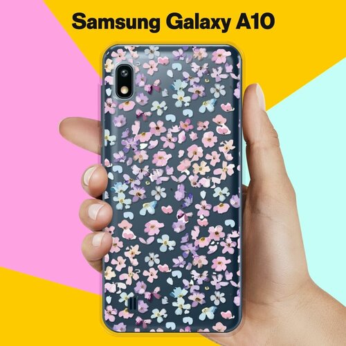 Силиконовый чехол Цветочки на Samsung Galaxy A10 силиконовый чехол краски на samsung galaxy a10