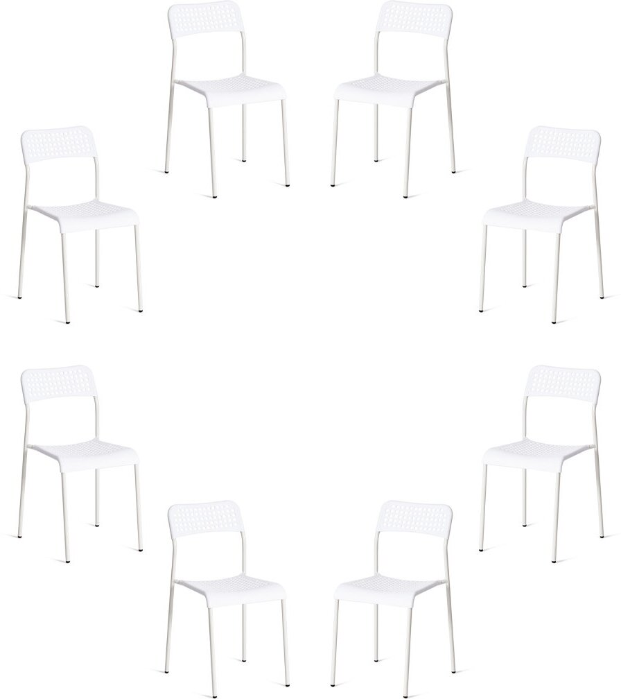 Комплект стульев TetChair ADDE (mod. C-049) IKEA, 8 шт, для кухни пластиковый на балкон уличный