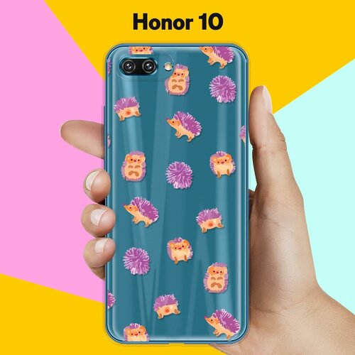 Силиконовый чехол Узор из ёжиков на Honor 10 силиконовый чехол узор из ёжиков на honor 20s