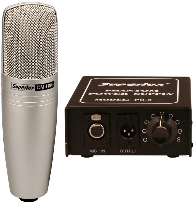 Superlux CMH8G ламповый конденсаторный микрофон с большой диафрагмой 1 дюйм. 9 вариантов направленн