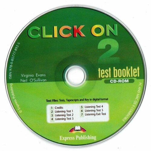 Click On 2 Test Booklet CD-ROM Аудио CD к сборнику упражнений