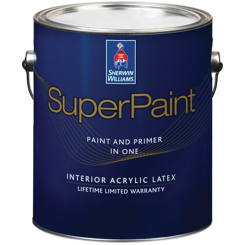 SW SuperPaint Interior Acrylic Latex Flat Краска интерьерная для стен и потолков (под колеровку, глубокоматовый, база DEEP, 0,946 л)