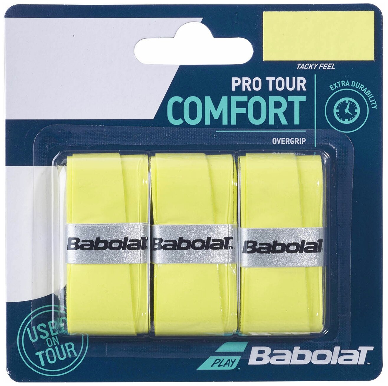 Обмотка для ручки ракетки Babolat Overgrip Pro Tour x3 Yellow 653037-113