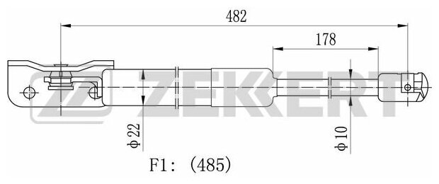 Амортизатор багажника Citroen C4 Aircross 12- Mitsubishi ASX 10- Peugeot 4008 12- - Zekkert арт. GF2485