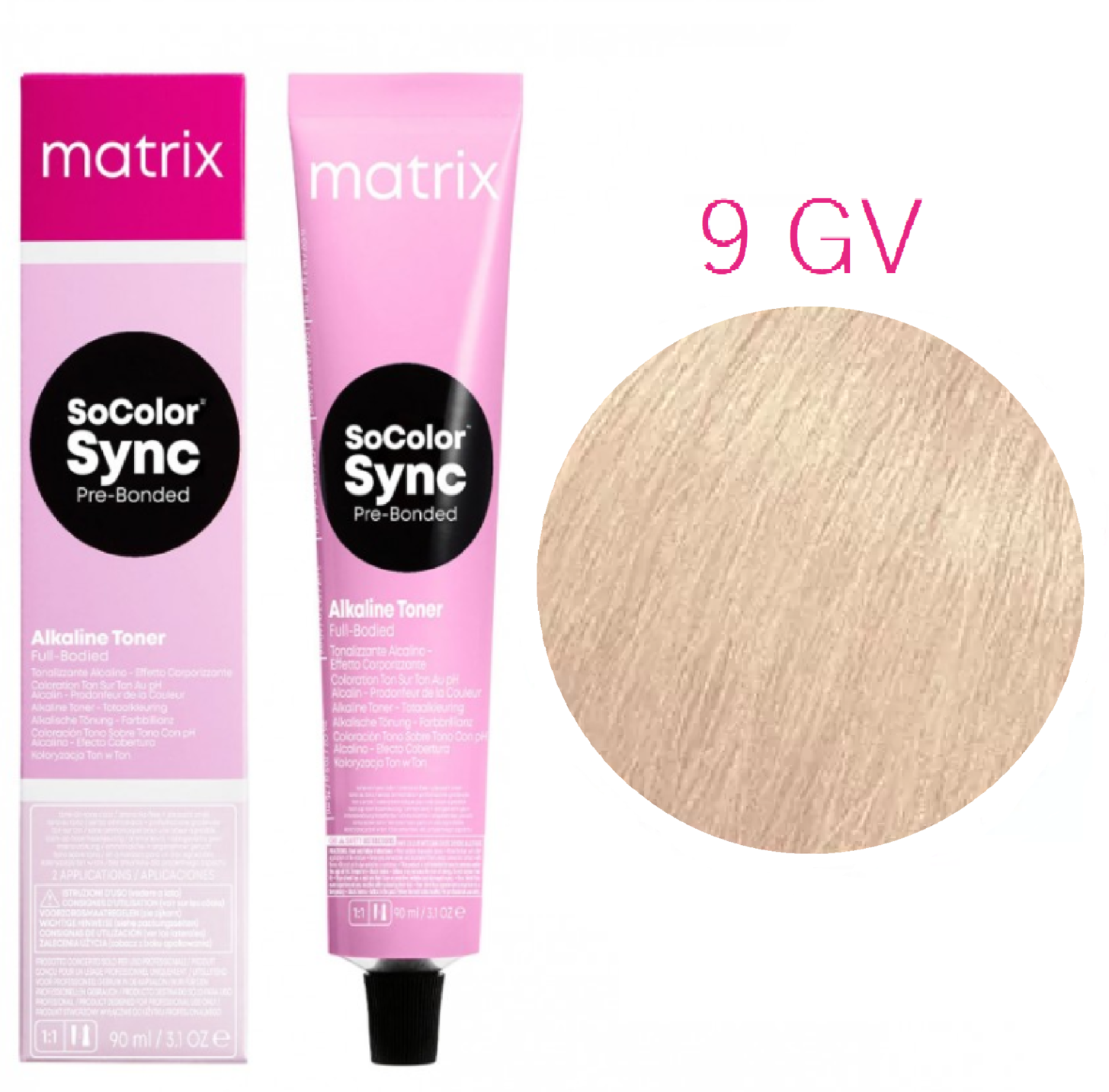 Matrix SoColor Sync краска для волос, 9GV очень светлый блондин золотистый, 90 мл - фотография № 8