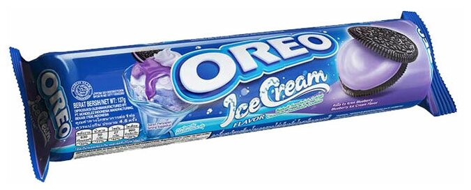 Печенье Oreo Черничное мороженое, 137 г - фотография № 1