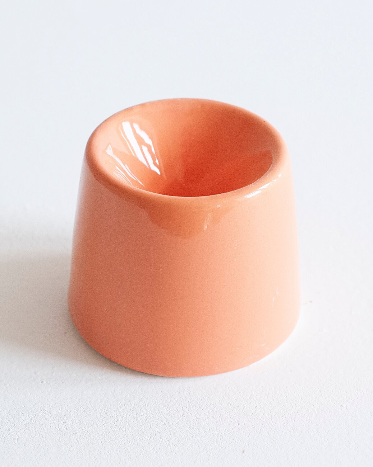 Чернильница непроливайка керамическая оранжевая