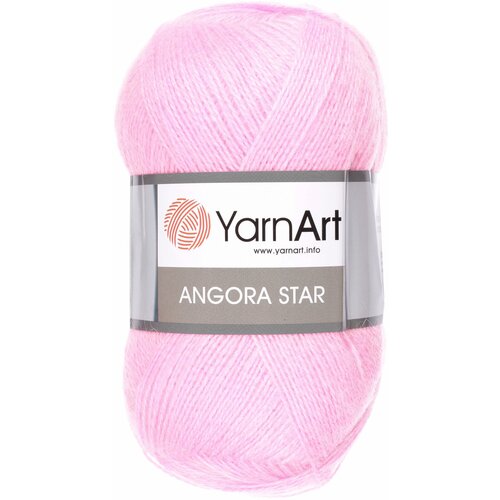 Пряжа Yarnart Angora Star светло-розовый (10119), 20%шерсть/80%акрил, 500м, 100г, 3шт