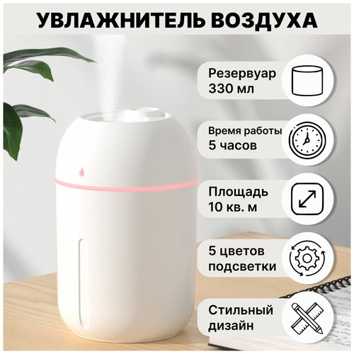 Ультразвуковой увлажнитель воздуха Aleso Marco белый 330ml 5-10 часов работы 69900₽