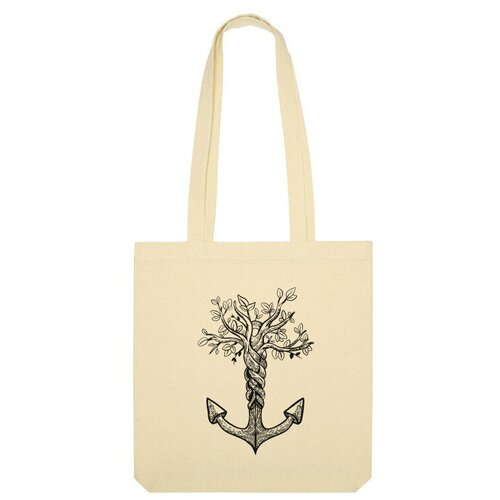 Сумка шоппер Us Basic, бежевый сумка якорь дерево жизни серый