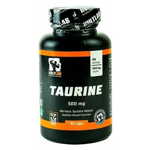Таурин 500 мг, 90 капс / Аминокислоты / Kultlab Taurine 500 mg