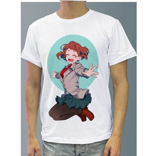 фото Футболка мужская белая из хлопка с dtf рисунком аниме my hero academia - 920 будь на стиле