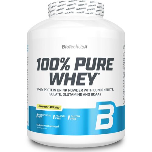 Протеин BioTechUSA 100% Pure Whey, 2270 гр., банан протеин biotechusa 100% pure whey 1000 гр шоколад