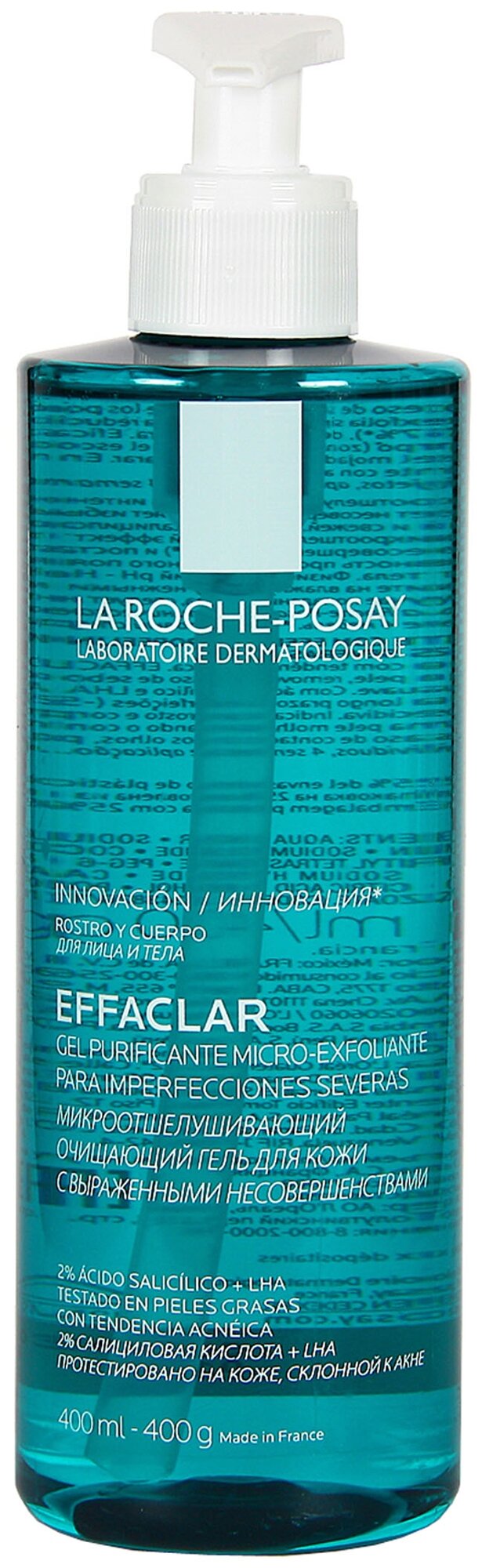 La Roche-Posay Эфаклар очищающий микроотшелушивающий гель для лица и тела 400 мл (La Roche-Posay, ) - фото №1