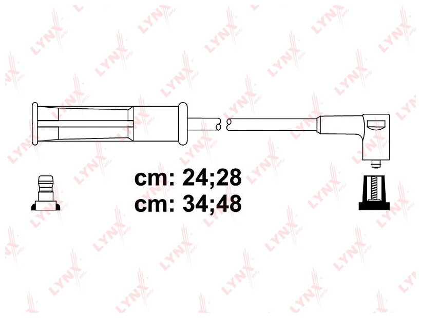 Комплект высоковольтных проводов (класс E) LYNXauto SPE6343