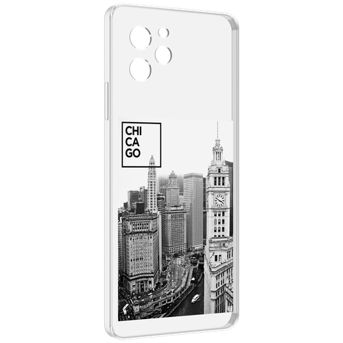 Чехол MyPads черно белый чикаго для Huawei Nova Y61 / Huawei Enjoy 50z задняя-панель-накладка-бампер