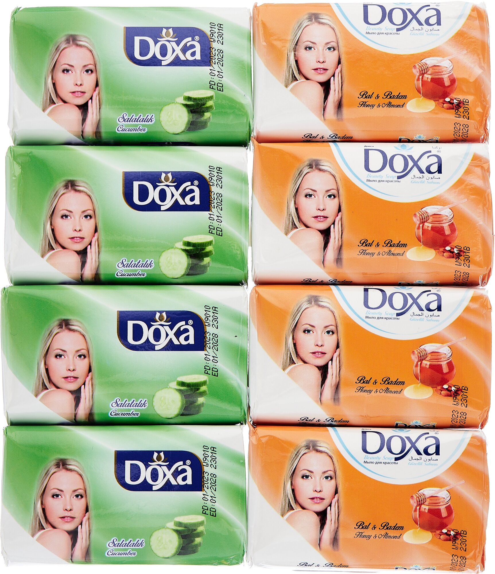 фото Мыло туалетное DOXA 2х4х60г Мед+Огурец