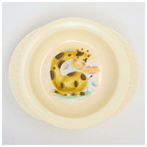 Тарелка детская на присоске Giraffix, цвет микс тарелка детская на присоске giraffix цвет микс