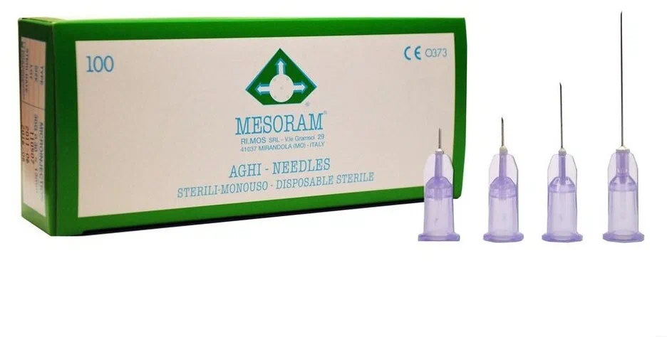 Иглы для мезотерапии Mesoram 30G(0.3мм х 6мм), 100шт.