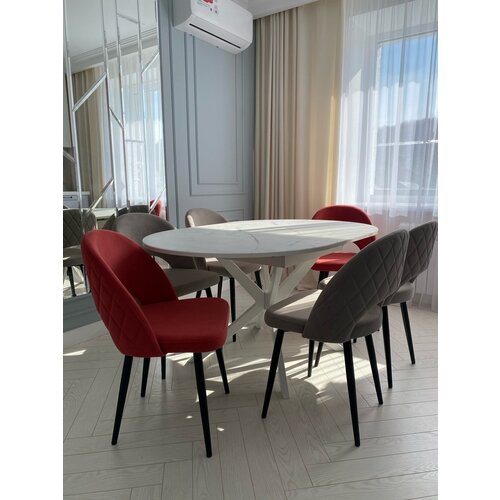 Мягкий стул из велюра в Коралловом цвете Chance