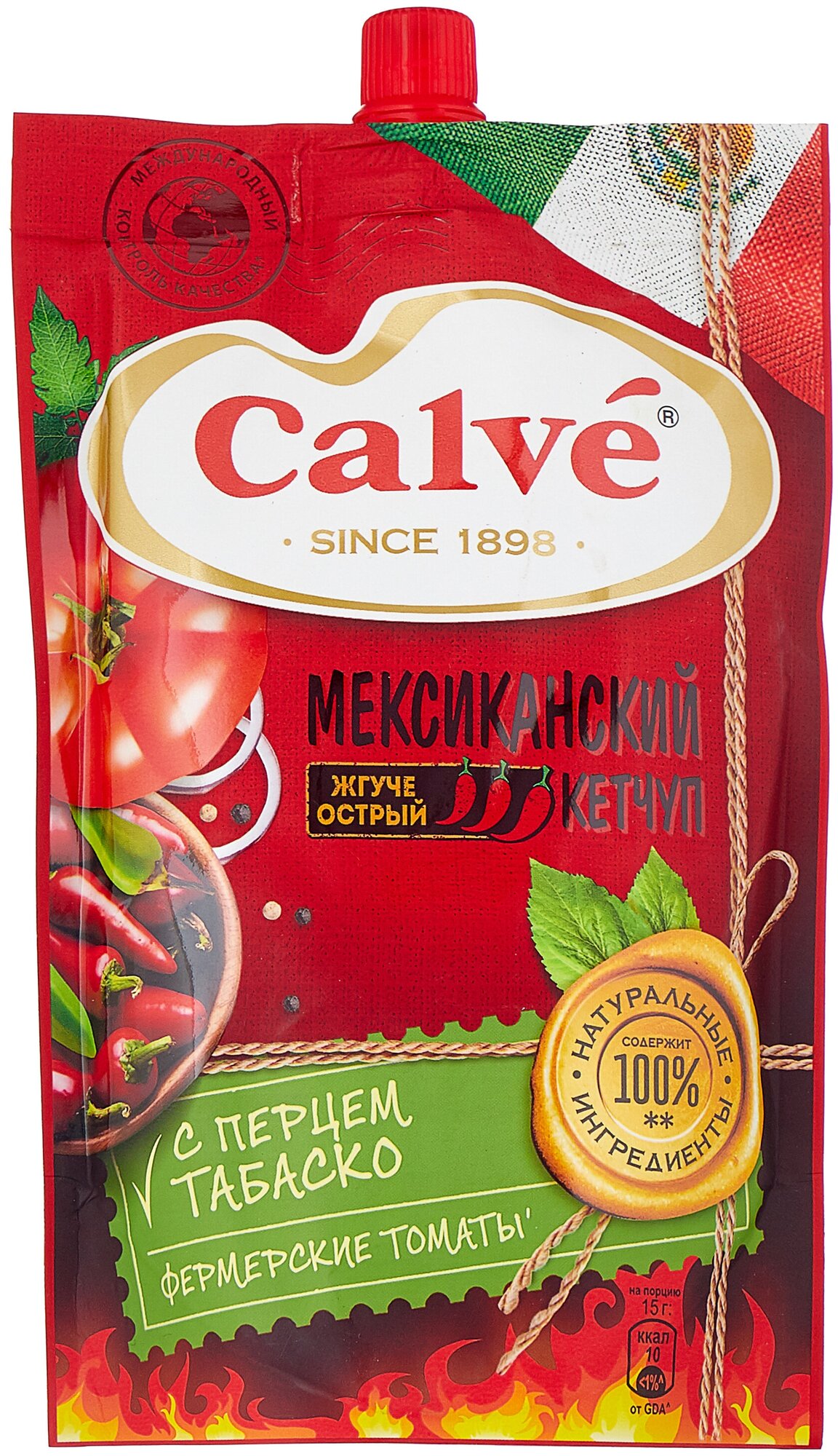 Кетчуп Calve Жгучий мексикан. с Табаско д/п 350/28