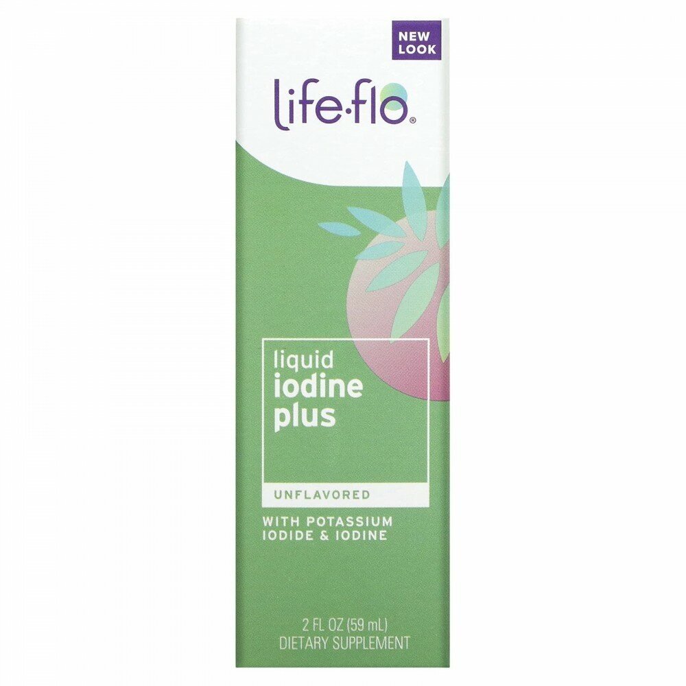 Life-flo Liquid Iodine Plus, объем 59 мл, 130 г, вкус нейтральный