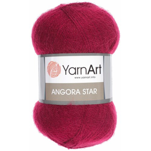 Пряжа Yarnart Angora Star вишневый (577), 20%шерсть/80%акрил, 500м, 100г, 3шт