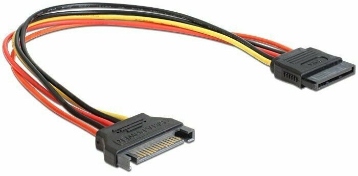 Набор из 3 штук Удлинитель кабеля питания SATA Cablexpert CC-SATAMF-01,15pin, M/15pin, F, 30 см