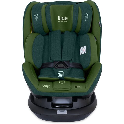 Автокресло детское Nuovita Maczione NiS2-1/ I-Size 0-12 лет, рост 40-135 см (Verde/Зелёный)