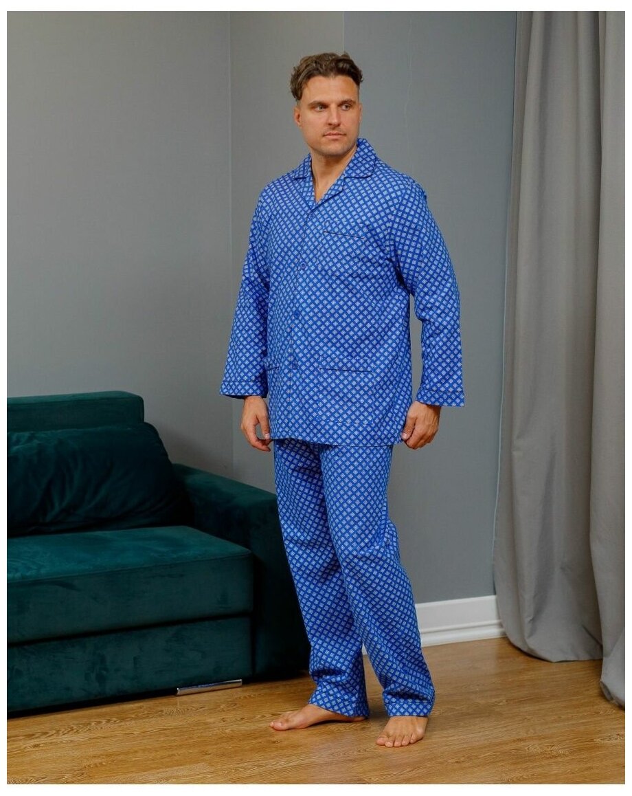 Пижама мужская со штанами фланелевая - фотография № 14