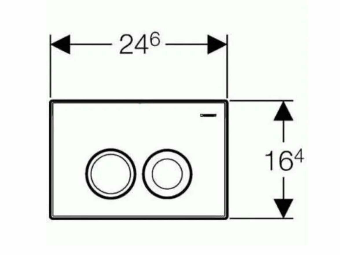 Смывная кнопка клавиша смыва слива для инсталляции GEBERIT DELTA 21 115.125.16.1 черный матовый