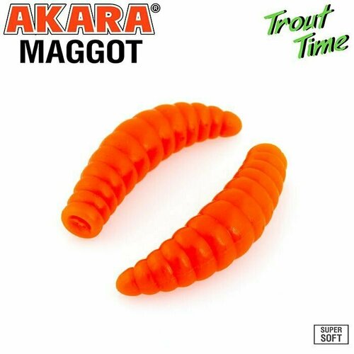 Силиконовая приманка Akara Trout time MAGGOT 1,6 Tu-Frutti 100 (10 шт)
