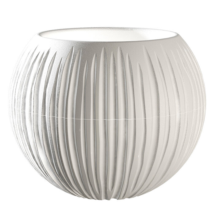 фото Кашпо пласт 1,7 л d=210 мм 'Сфера' белый (ВМС)