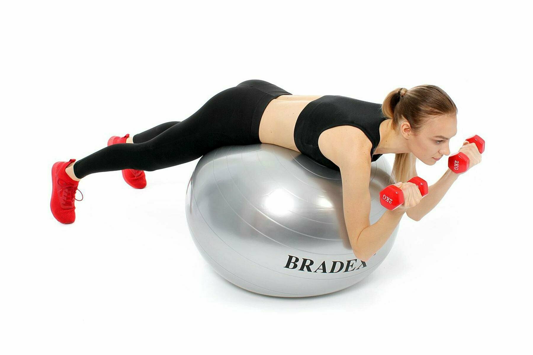 Мяч для фитнеса Bradex «ФИТБОЛ-65» с насосом, - фото №16