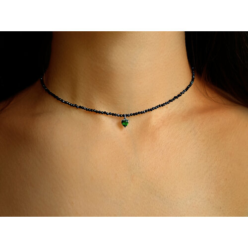 Колье из шпинели с зелёным камнем CELINE BIJOU