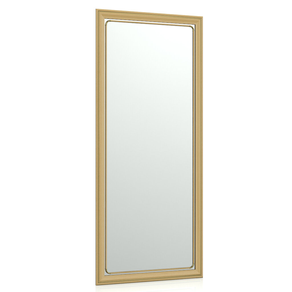 Зеркало 118М орех, ШхВ 55х125 см, зеркала для офиса, прихожих и ванных комнат, горизонтальное или вертикальное крепление