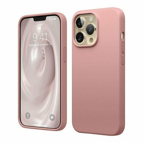 Силиконовая накладка (Silicone Case) для Apple iPhone 15 Pro Max (6.7) бежевый