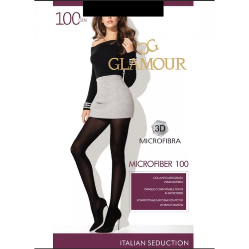 колготки glamour microfiber 100 den размер 3 черный белый Колготки Glamour Microfiber, 100 den, размер 3, коричневый