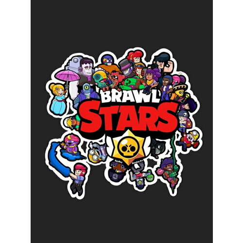 Плакат, постер на бумаге Brawl Stars/Браво Старс/игровые/игра/компьютерные герои персонажи. Размер 42 х 60 см