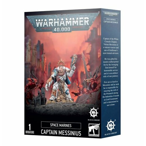 Набор миниатюр для настольной игры Warhammer 40000 - Space Marines Captain Messinius набор красок и миниатюр для настольной игры games workshop warhammer 40000 space marines infernus marines paints set 60 11