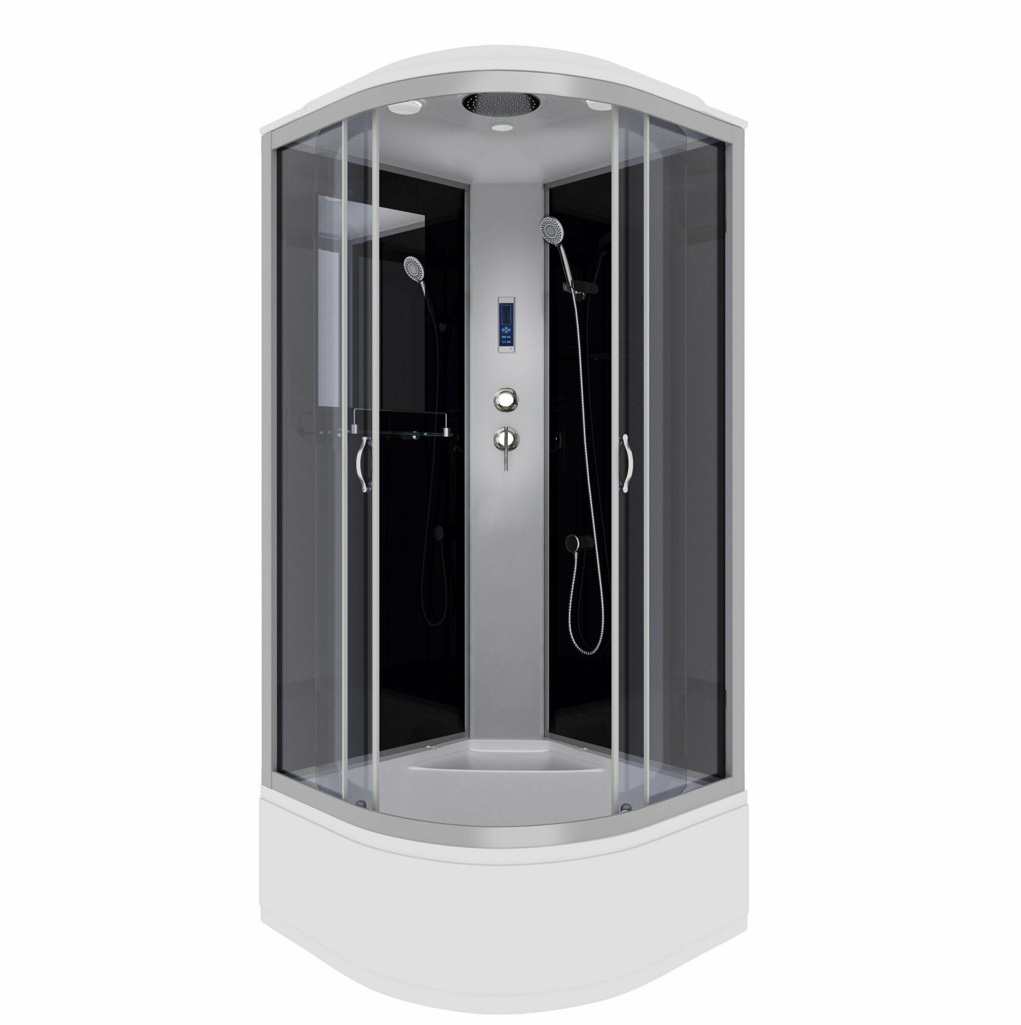 фото Душевая кабина NG-2507-14P (800х800х2150) высокий поддон(40см) стекло тонированное