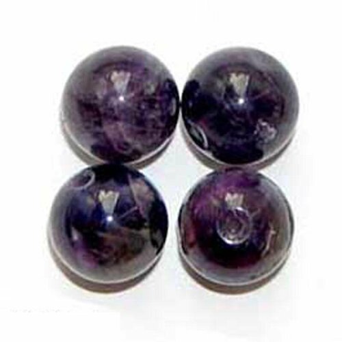 Натуральная бусина Аметист 0003335 шарик 12 мм, цена за 2 шт.