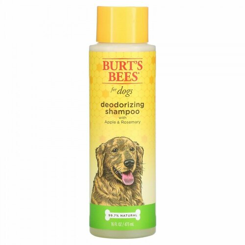 Burt&#x27; s Bees, Дезодорирующий шампунь для собак с яблоком и розмарином, 473 мл (16 жидк. Унций)