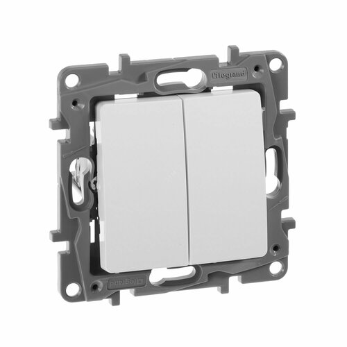 Переключатель двуклавишный ETIKA, зажимы 10А ETIKA, 7413623