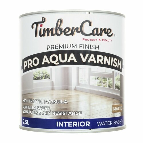 Износостойкий лак на водной основе TimberCare Pro Aqua Varnish 2,5 л Матовый 350073 износостойкий лак на водной основе timbercare pro aqua varnish 2 5 л полуматовый 350074