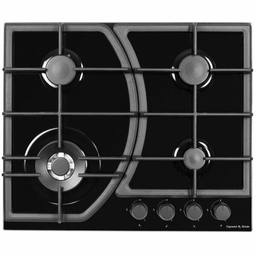 Нп газ ZigmundShtain M 276 B черн стекло 4-х комф чугун решетки Турция 2955000₽