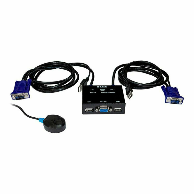 Модуль KVM-переключатель 2PORT KVM-221/C1A D-LINK (KVM-221/C1A), 1552262